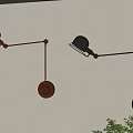Modern Brown Black Wall Lamps with Adjustable Arm Design Mounted on White Wall