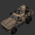 Armored weapon vehicle 3d model