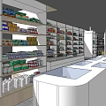 Well Organized Specialty Store Interior With Shelves Displaying Various Products And Counter