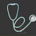 Professional Medical Device Blue Stethoscope With White Head And Flexible Tubing Design