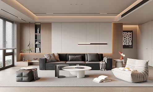 modern living room 3d model