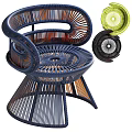 Stylish Modern Rattan Accent Chair With Woven Design And Color Options For Home Decor