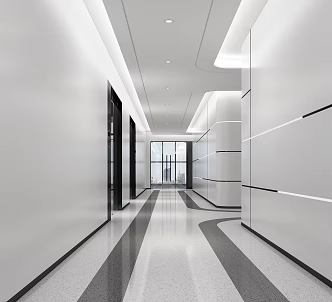 Modern aisle 3d model