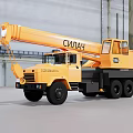 Yellow Heavy Duty Crane Truck With Lifting Arm For Industrial Construction Sites