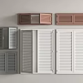 Shutter grille window shutter curtain 3d model