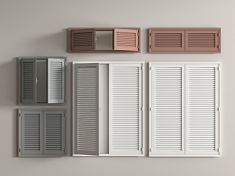 Shutter grille window shutter curtain 3d model