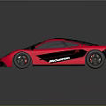Pink McLaren Sports Car With Sleek Body And Black Accents On Reflective Surface