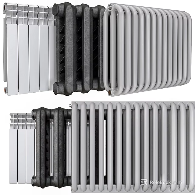 Various Types Of Radiators For Home Heating 3d model 