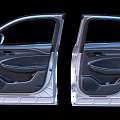 Detailed Car Door Panel With Exterior Side View And Modern Design Elements