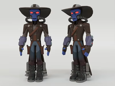 Modern game character Cade Bain 3d model