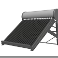 Efficient Solar Water Heater With Collector Tubes Storage Tank And Support Frame