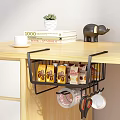 Iron Art Under Desk Storage Rack For Kitchen Organizing