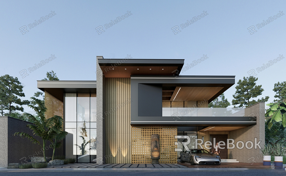 Modern single-family villa villa exterior model