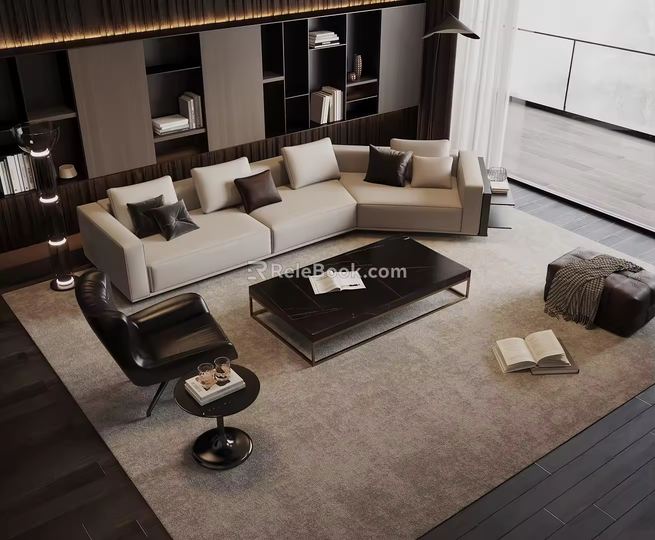Modern Sofa Combination Sofa Single Chair 3d model