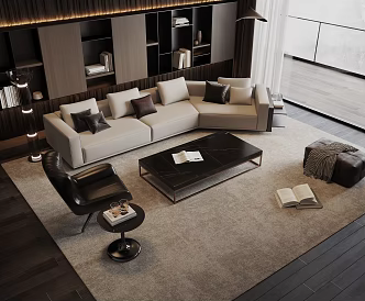 Modern Sofa Combination Sofa Single Chair 3d model