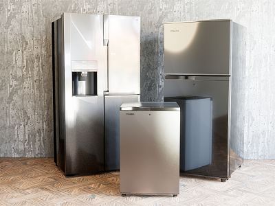 Modern refrigerator 3d model