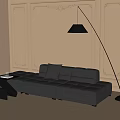 Modern Multiplayer Sofa Floor Lamp 3d model