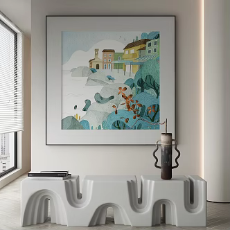 modern decorative painting 3d model