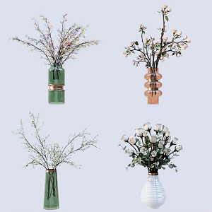 Modern vase floral vase ornaments 3d model