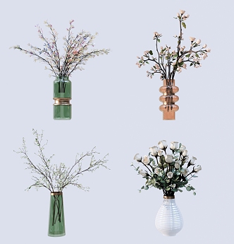 Modern vase floral vase ornaments 3d model