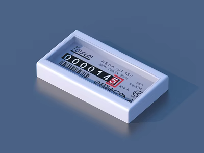 Daily Life White Small Electronic Digital Counter with Barcode Lithium Battery CE Certified JOGAM 3d model