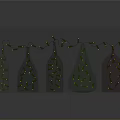 Colorful Glass Bottles With Illuminated String Lights In Decorative Arrangement