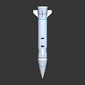 AGM-158A Missile White Military Weapon Detailed Design With Markings And Aerodynamic Structure