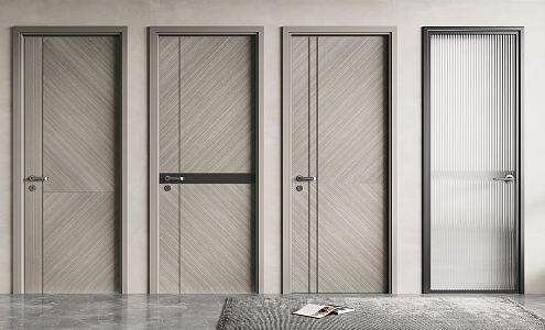 Modern swing door 3d model