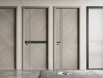 Modern swing door 3d model