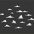 Clouds Cotton PBR Item Unreall 3d model