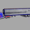Optimus Prime Game Movie Character In Truck Form With Blue Logo And Semi Trailer