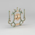 Technology Exhibition Hall Featuring Vintage Decorative Clock With Curved Patterns And Round Dial