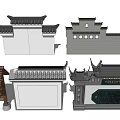 Traditional Chinese Garden Wall Design With Classic Roof And Ornate Carvings