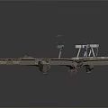 Wooden Platform Structures With Support Posts And Multiple Deck Sections