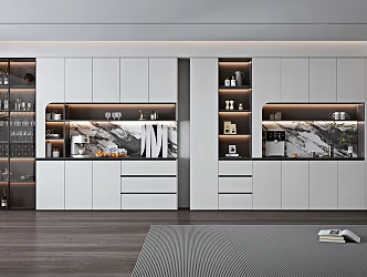 Modern Wine Cabinet 3d model