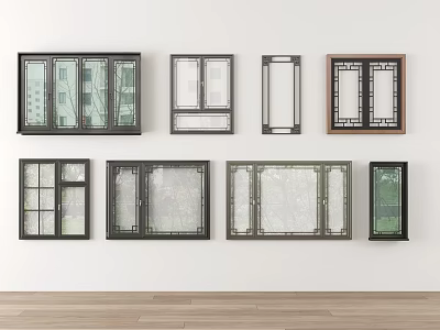 Stylish Casement Windows With Various Designs And Frame Options For Home Decoration 3d model