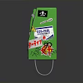 Green Public Telephone Electronic Device With Keypad Display Screen And Stickers