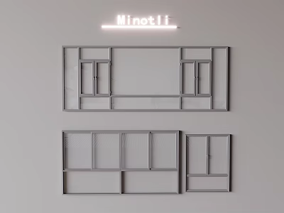 Minotli Casement Windows Featuring Various Structural Frame Designs And Styles 3d model