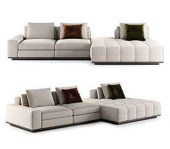 Modern Minotti corner sofa 3d model