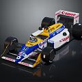 McLaren Honda Formula 1 Race Car With Blue White Yellow Livery And Sponsor Logos