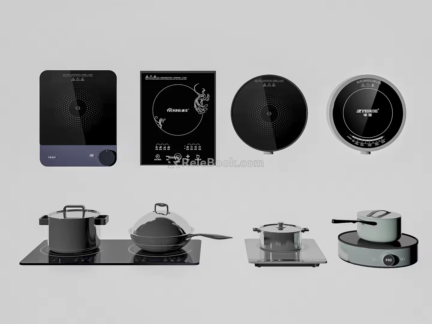 induction cooker 3d model