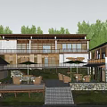 Modern Rural Self built House With Glass Windows Outdoor Terrace And Natural Surroundings