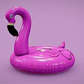 Pink Flamingo Shaped Inflatable Swim Ring Sports Equipment For Water Fun