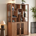 Wooden Antique Shelf Displaying Vases Tea Sets Books And Decorative Items