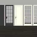 Modern Interior Swing Doors With Various Designs Glass Panels Black White And Brass Handles