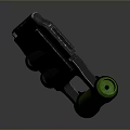 Black Mechanical Equipment Featuring Green Roller And Display Screen Design