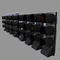 Multiple Traffic Light Signals With Red Yellow Green Lights And Arrow Indicators