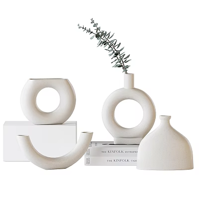 Modern vase decoration set 3d model