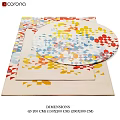 Colorful Square Rugs With Geometric Patterns Triangles And Red Blue Yellow Designs