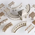 European-style gallery frame European-style landscape pavilion European-style structure flower stand 3d model
